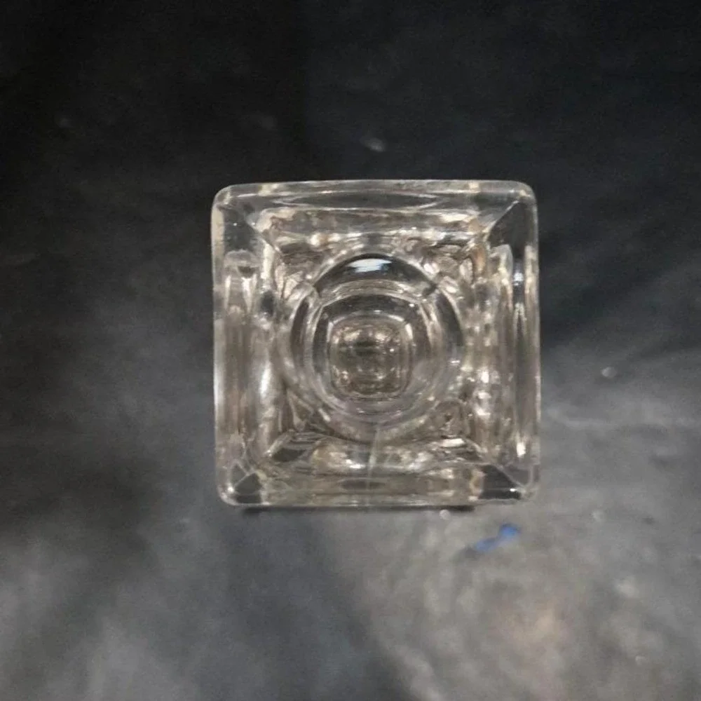 Westmoreland‎ Style Vintage Square Cut Clear Glass Candlestick, Candle Holder